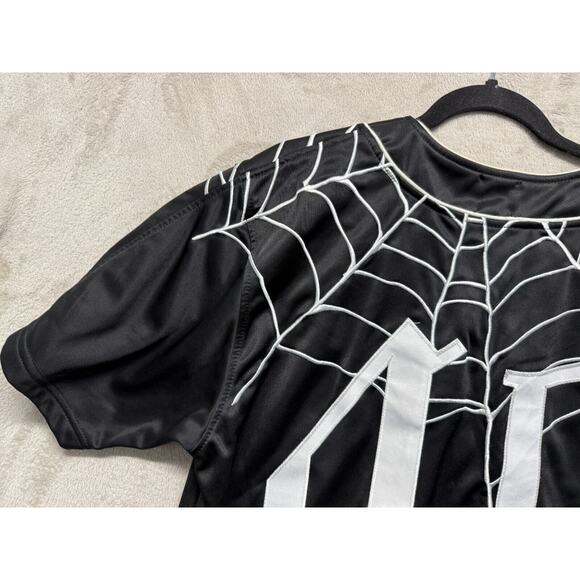 40 Oz New York Forty Ounce NYC Black Spider Web Baseball Jersey Large - Picture 14 of 15